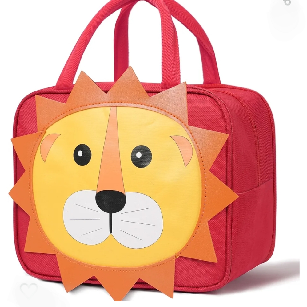 NEW Kid's Lion Orange Insulated Lunch Tote Lunch Bag by Giraffe Creation